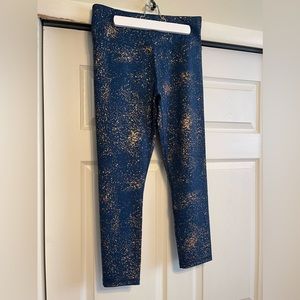 Zyia Active Navy and Gold Speckled 7/8 Leggings 24”